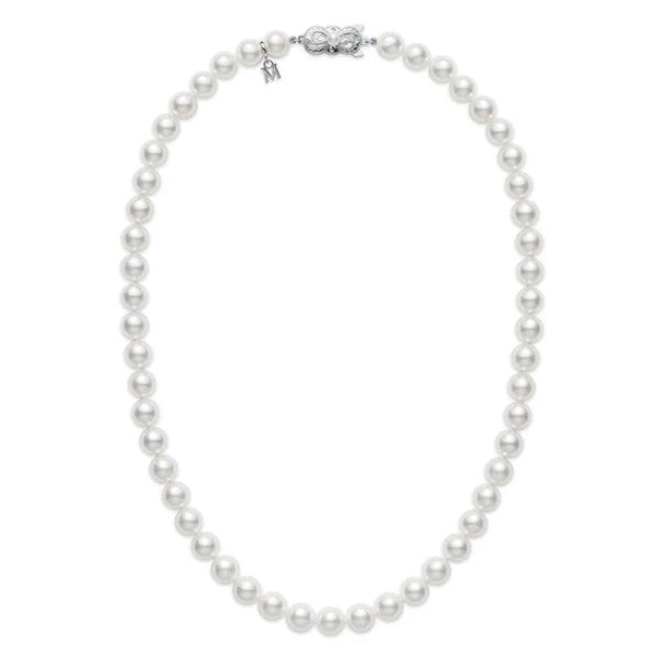 18K WHITE GOLD PEARL NECKLACE
