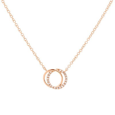 18" Love Knot Diamond Accent Necklace in 14K Rose Gold