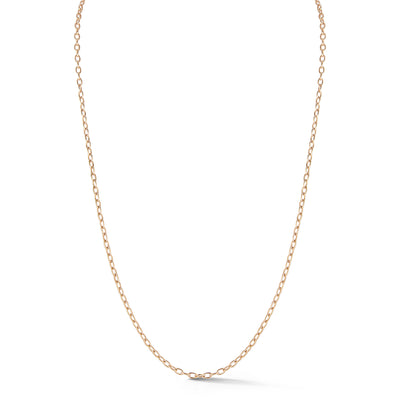 24" Link Chain Necklace in 18K Rose Gold