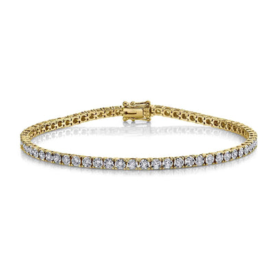 Round Diamond Eternity Bracelet in 14K Yellow Gold