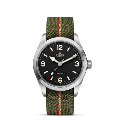 39mm Ranger Steel with Black Domed Dial and Fabric Strap Watch by Tudor | M79950-0003