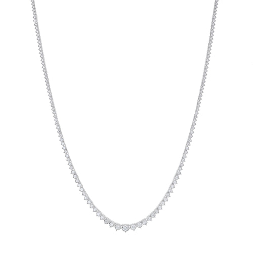 3 cttw. Lab Grown Diamond Eternity 18” Necklace in 14K White Gold