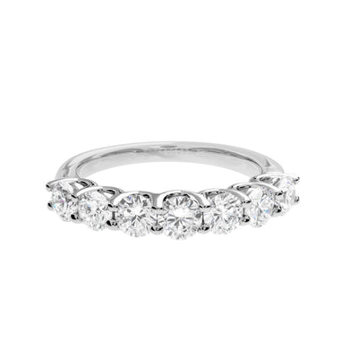 Shared Prong Lab Grown Diamond Band in 14K White Gold