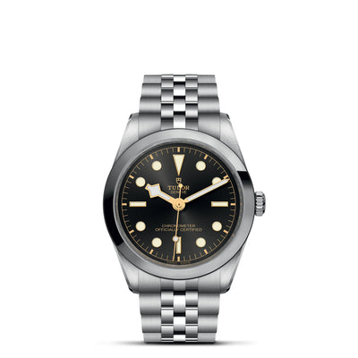 36MM Black Bay with Black Dial and Stainless Stel Bracelet Watch by Tudor | M79640-0001