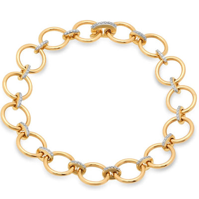 Diamond Loop Bracelet in 18K Yellow Gold