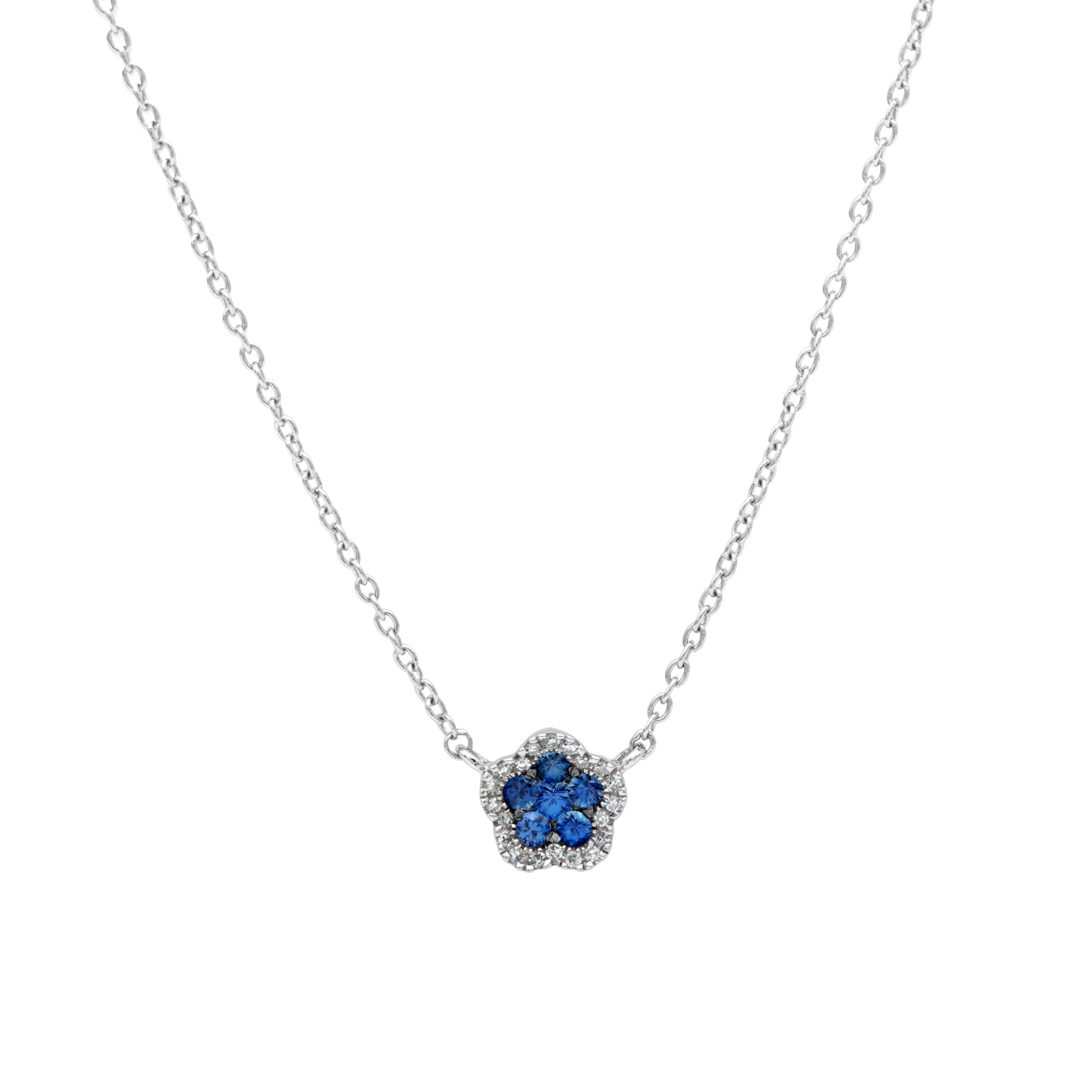14K White Gold 1Ct. Tgw Diamond And Pink Sapphire Gemstone Pendant Necklace (G-H, Si2-I1) main image 1