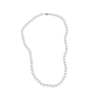 17" 6-6.5mm Pearl Strand Necklace in 14K White Gold