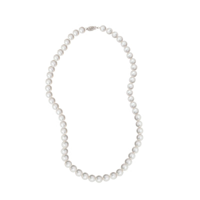 17" Akoya Pearl Strand Necklace in 14K White Gold