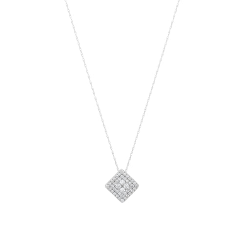 18" Diamond of Diamonds Lab Grown Pendant Necklace in 14K White Gold