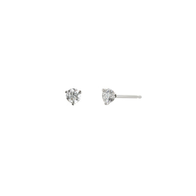 0.20 cttw. Round Three Prong Martini Stud Earrings in 14K White Gold