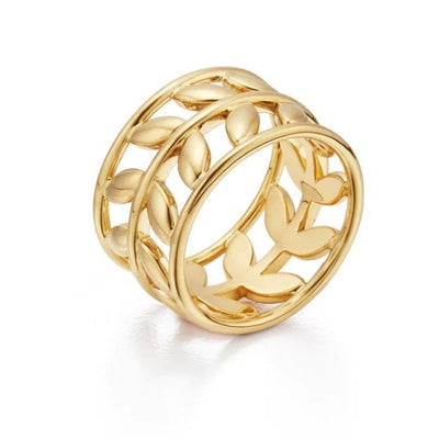 Vine Thick Ring in 18K Yellow Gold