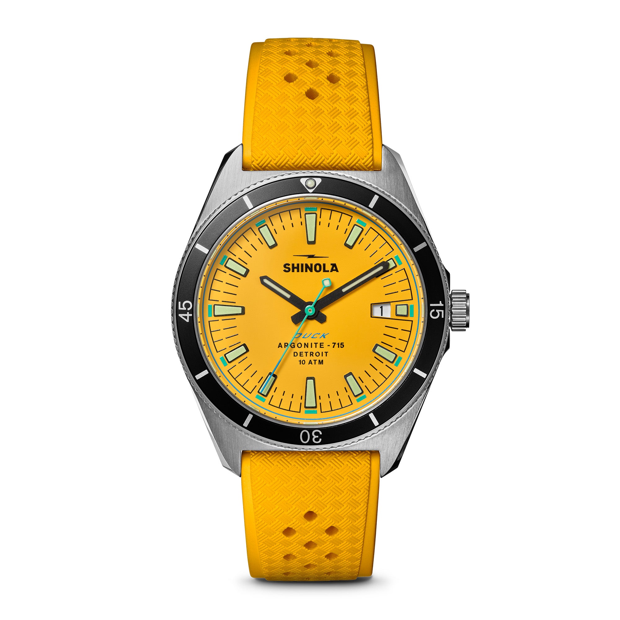 Shinola The Duck Stainless Steel, Yellow Dial Watch | 40MM | 20301732
