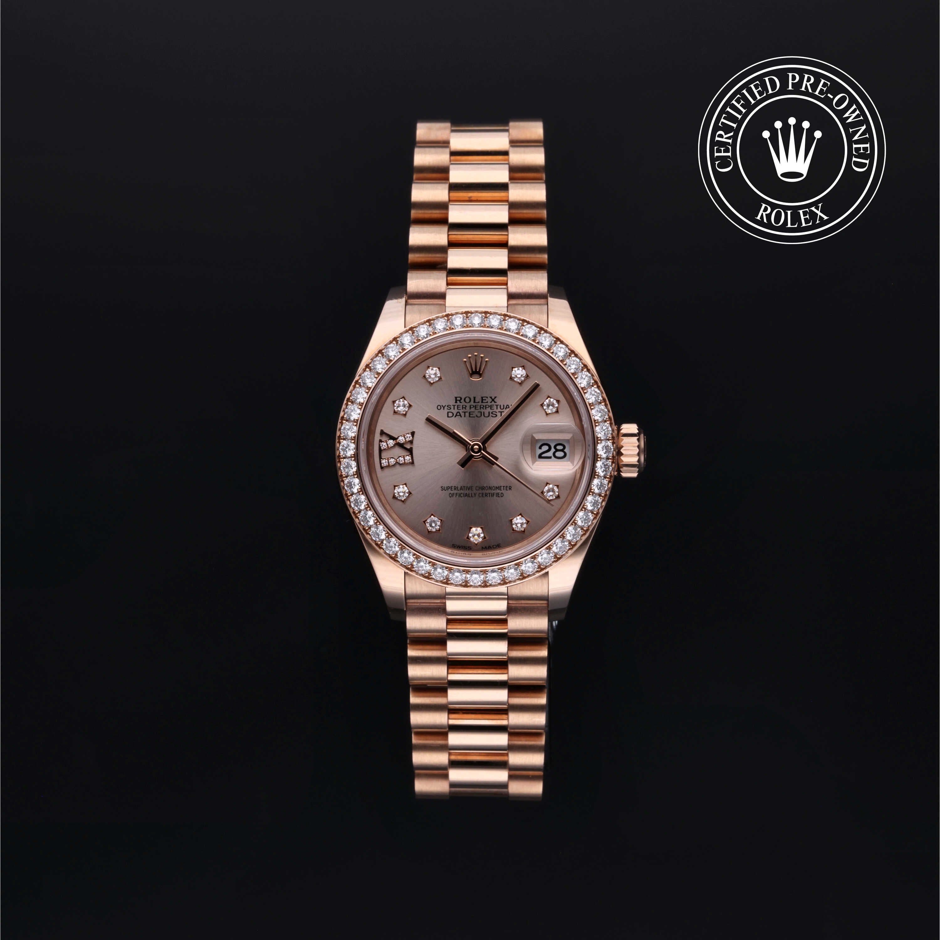 ROLEX ノベルティ ラゲージタグ 100周年 Rolex Certified Pre-Owned Lady-Datejust 28.0mm in Everose Gold