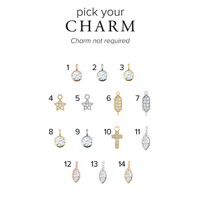 Tapper's also offers 14 charm options to add on to your Spark*d permeant bracelet.