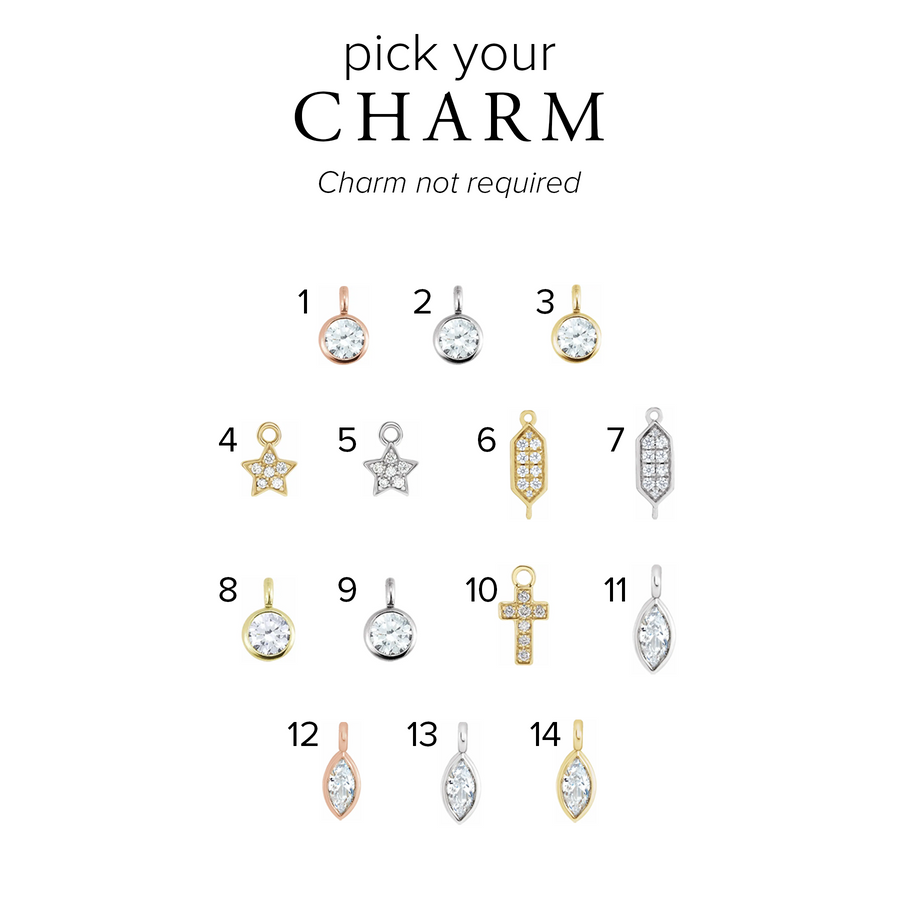 Tapper's also offers 14 charm options to add on to your Spark*d permeant bracelet.