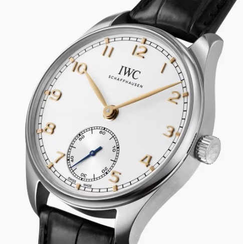 IWC Portugieser Automatic 40 with stainless steel case and black alligator strap. 