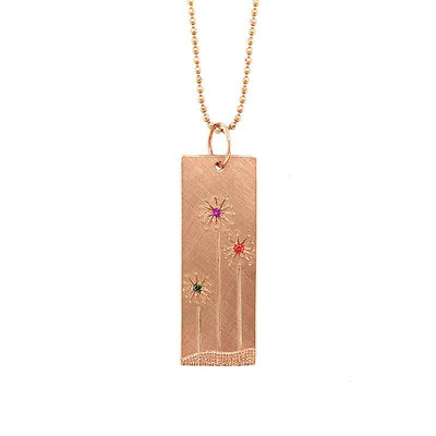 14 KARAT "GIKA" SAPPHIRE FLOWER PENDANT - Tapper's Jewelry 