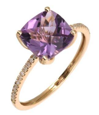 14 KARAT GOLD DIAMOND AND AMETHYST RING - Tapper's Jewelry 