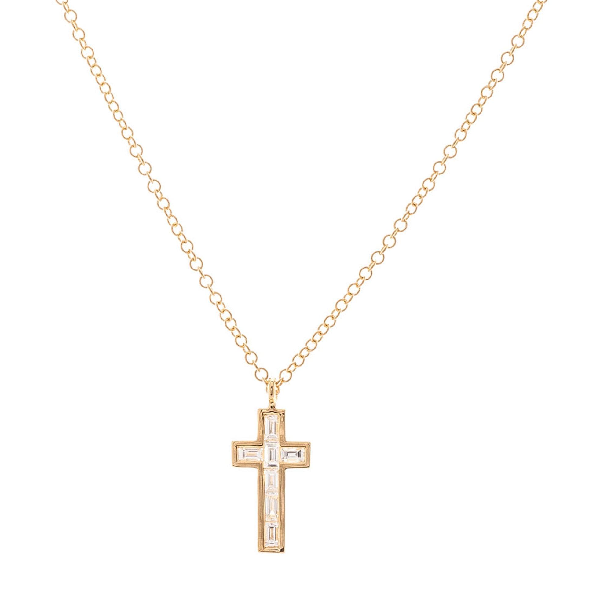 Zales Mall Cross County Jewelry Store 14k Gold Cross Pendant Diamond Necklace
