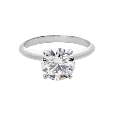 14K GOLD 2 CARAT LAB GROWN DIAMOND SOLITAIRE ENGAGEMENT RING - Tapper's Jewelry 