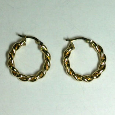 14K GOLD BRAIDED HOOP EARRINGS - Tapper's Jewelry 