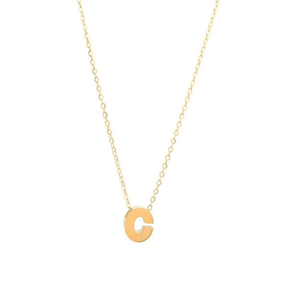 14K GOLD C INITIAL NECKLACE - Tapper's Jewelry 