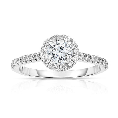 14K GOLD DIAMOND HALO ENGAGEMENT RING - Tapper's Jewelry 