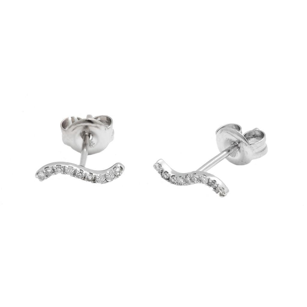 Wave Block Earring in Gold main image 1