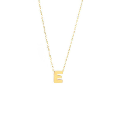 14K GOLD E INITIAL NECKLACE - Tapper's Jewelry 