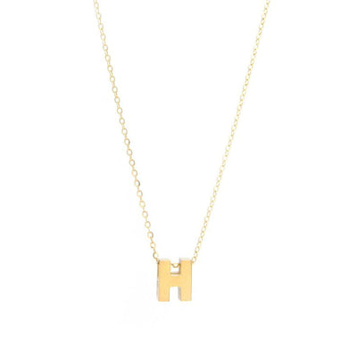 14K GOLD H INITIAL NECKLACE - Tapper's Jewelry 