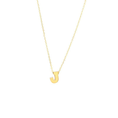14K GOLD J INITIAL NECKLACE - Tapper's Jewelry 
