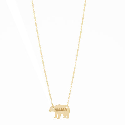 14K GOLD MAMA BEAR NECKLACE - Tapper's Jewelry 