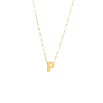 14K GOLD P INITIAL PENDANT - Tapper's Jewelry 
