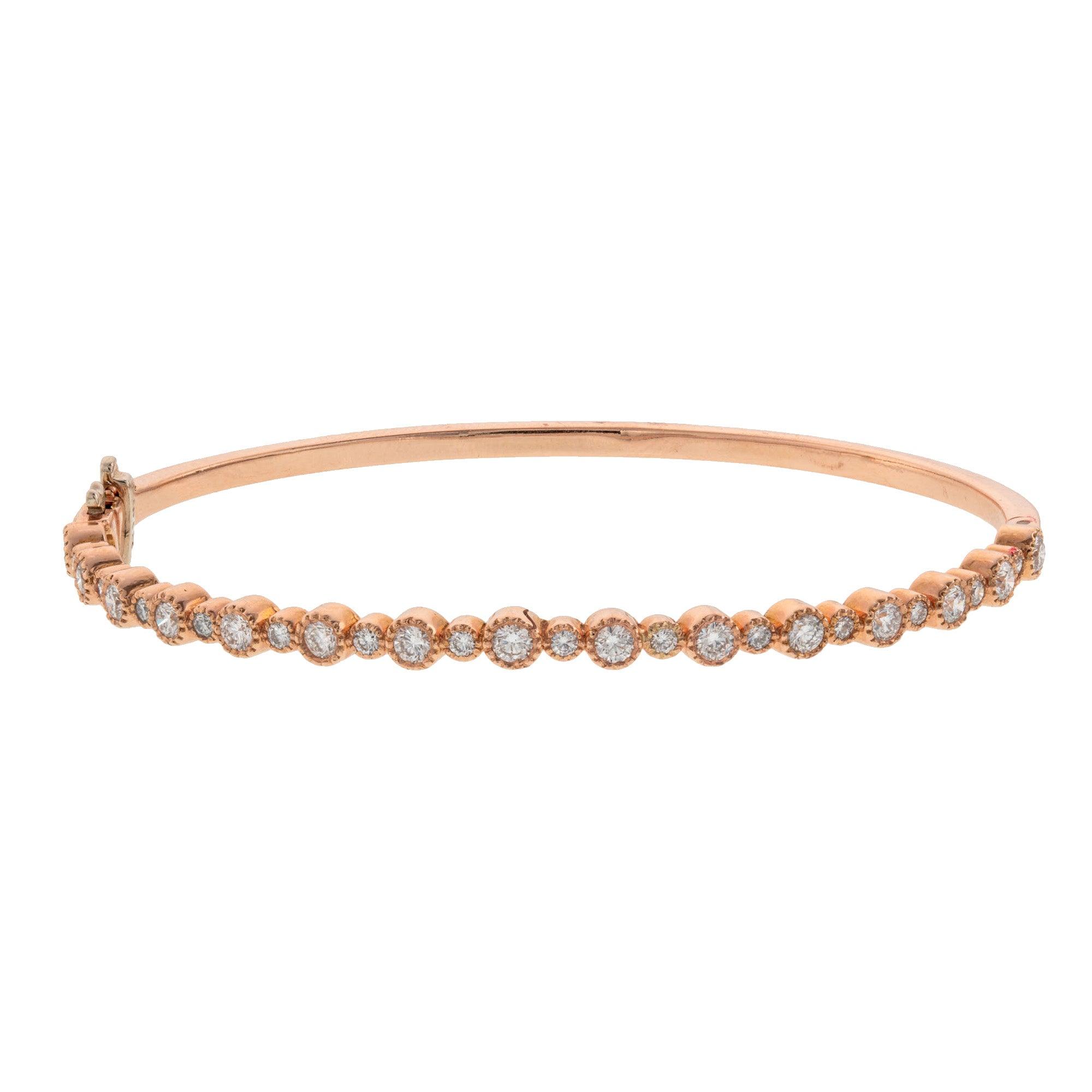 14K Rose Gold Diamond Bracelet