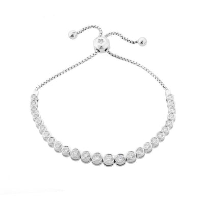 14K White Gold Diamond Bracelet - Tapper's Jewelry 