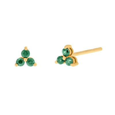 14K Yellow Gold Emerald Earrings - Tapper's Jewelry 