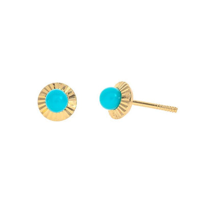 18K GOLD AND TURQUOISE EARRINGS - Tapper's Jewelry 