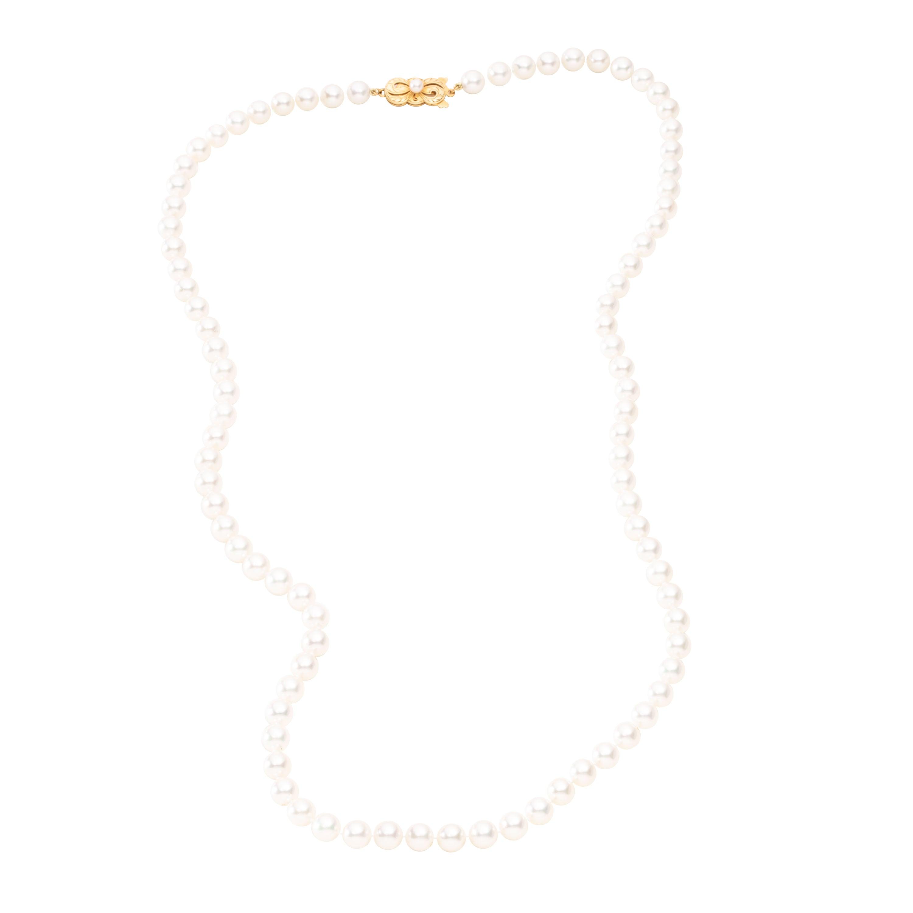 MIKIMOTO 6-6.5MM 24IN 18KY PEARL STRAND