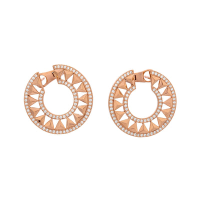 18K Rose Gold Diamond Earrings - Tapper's Jewelry 