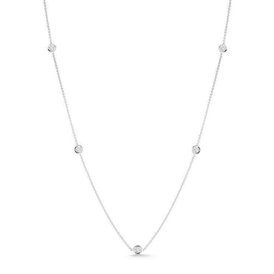 18K White Gold Diamond and Necklace - Tapper's Jewelry 