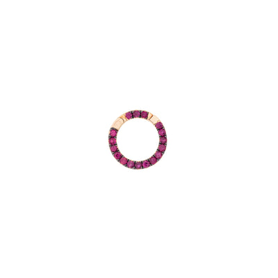 Pink Ruby Circle Charm Connector