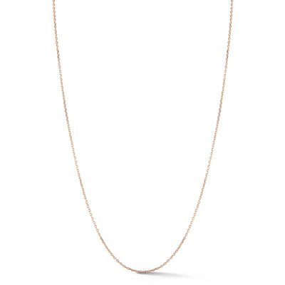 CHAIN 2 - 18K ROSE GOLD CHAIN LINK NECKLACE - 1.5MM
