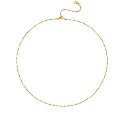 16" Ball Chain Necklace in 18K Yellow Gold