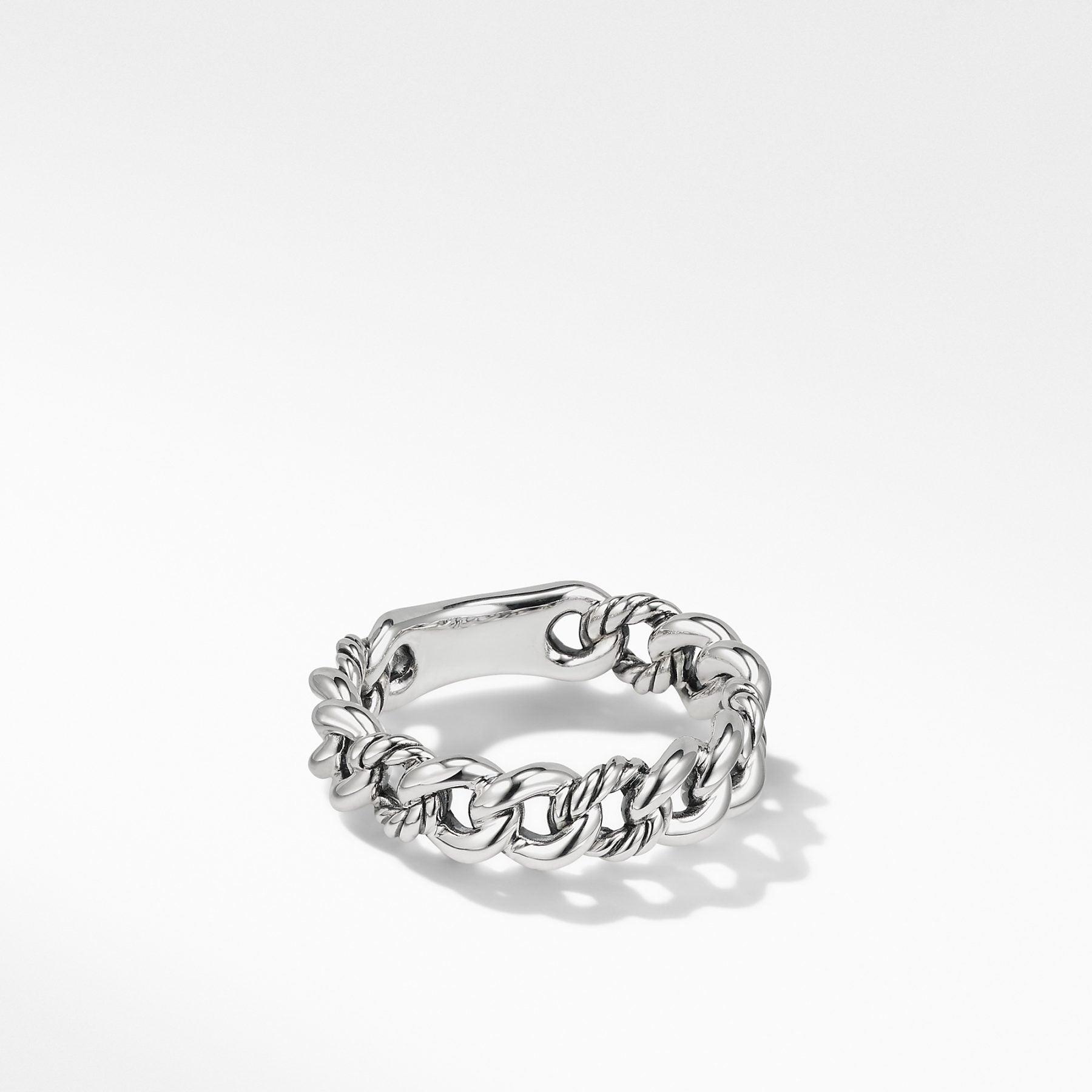 Belmont Curb Link Band Ring In Sterling Silver