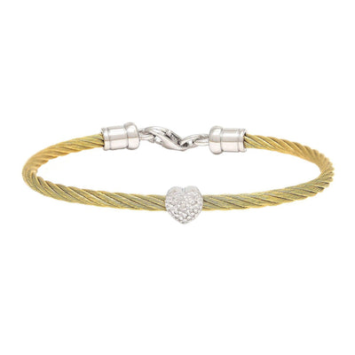STAINLESS STEEL DIAMOND HEART CHILD BRACELET - Tapper's Jewelry 