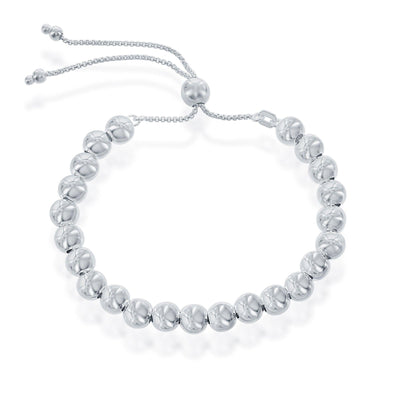 Sterling Silver Adjustable bead Bracelet - Tapper's Jewelry 