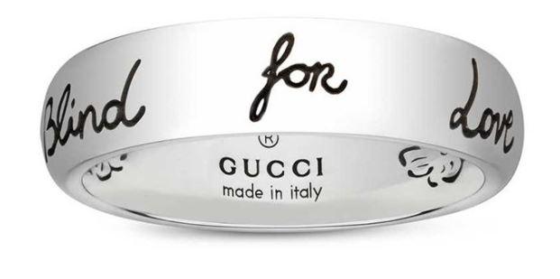 STERLING SILVER GUCCI BLIND FOR LOVE RING
