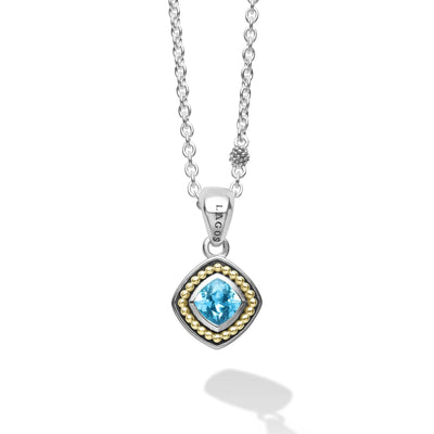 SWISS BLUE TOPAZ PENDANT NECKLACE - Tapper's Jewelry 