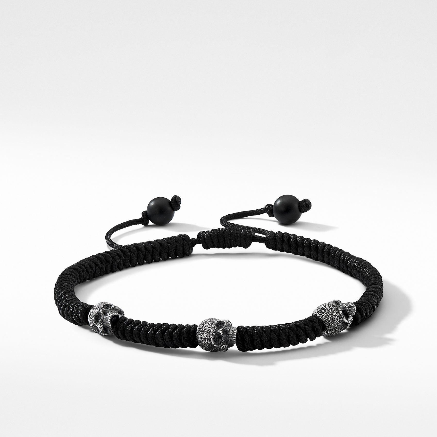 Mens skull sale bead bracelet