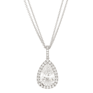Pear Shape Diamond Pendant - Tapper's Jewelry 